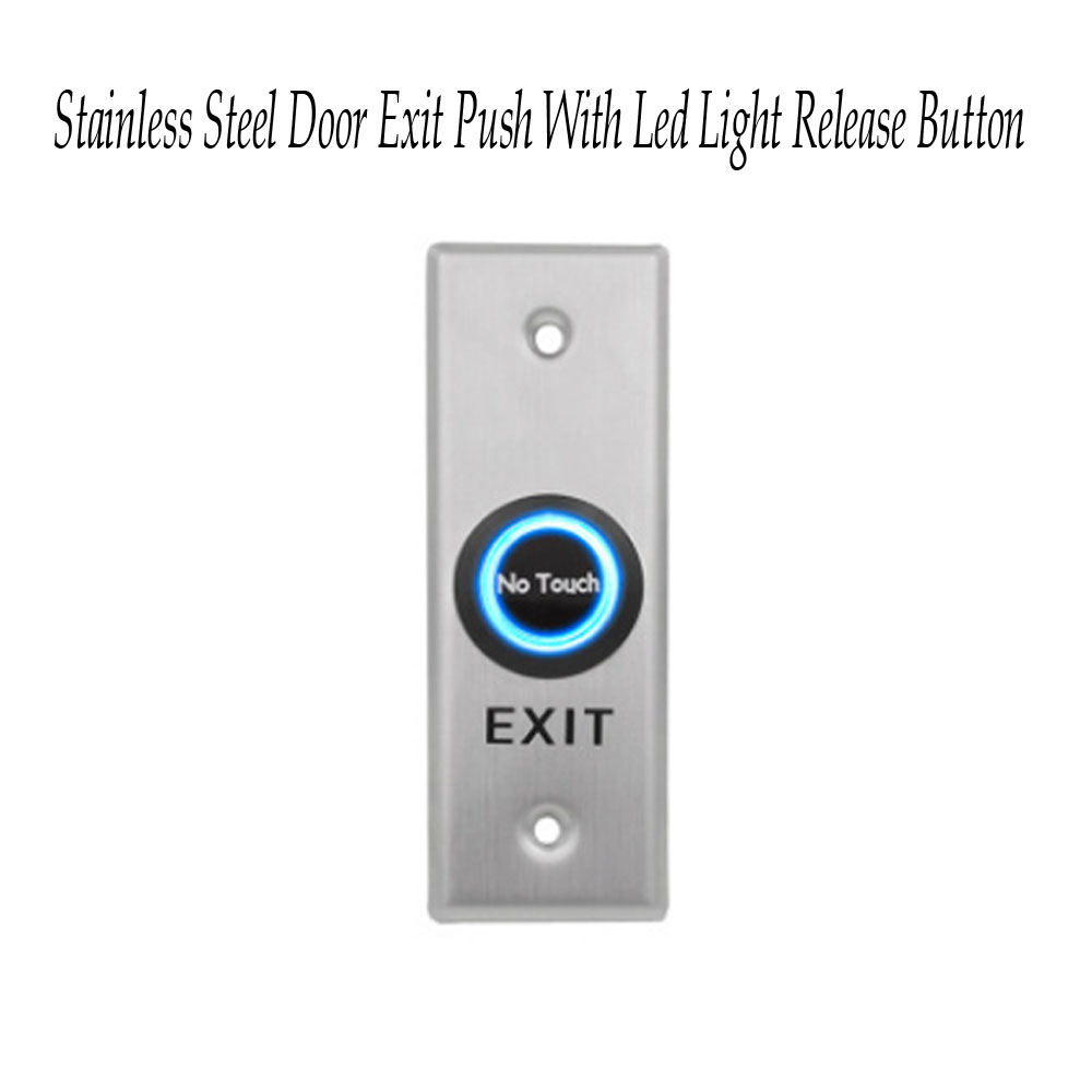 Rvs Infrarood No Touch Contactless Ontgrendeling Exit Deur Sensor Schakelaar LED Indicatie