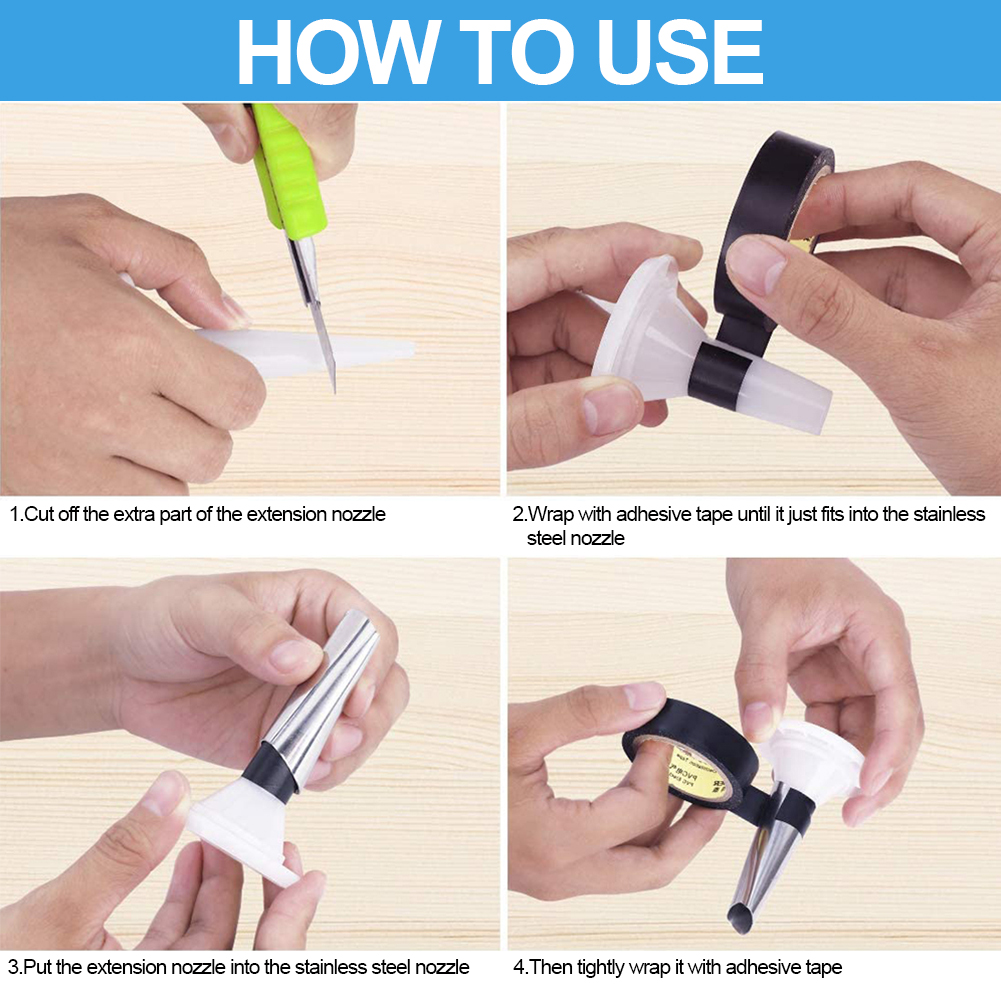 22PCS Stainless Steel Caulk Nozzle Applicator Caulking Finisher Glue Silicone Sealant Finishing Tool Kitchen Bathroom Sink Joint