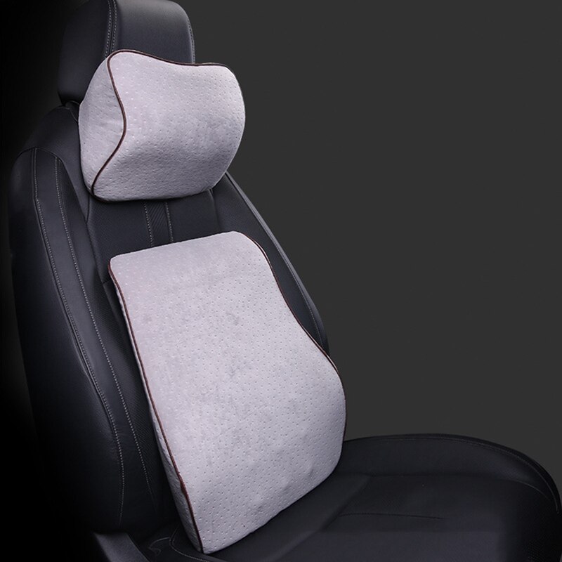 Auto Traagschuim Zitting Ondersteunt Nekkussen Stoelhoezen Rugleuning Hoofdsteun Kussens Terug Auto Accessoires Taille Kussen Zetel: GY