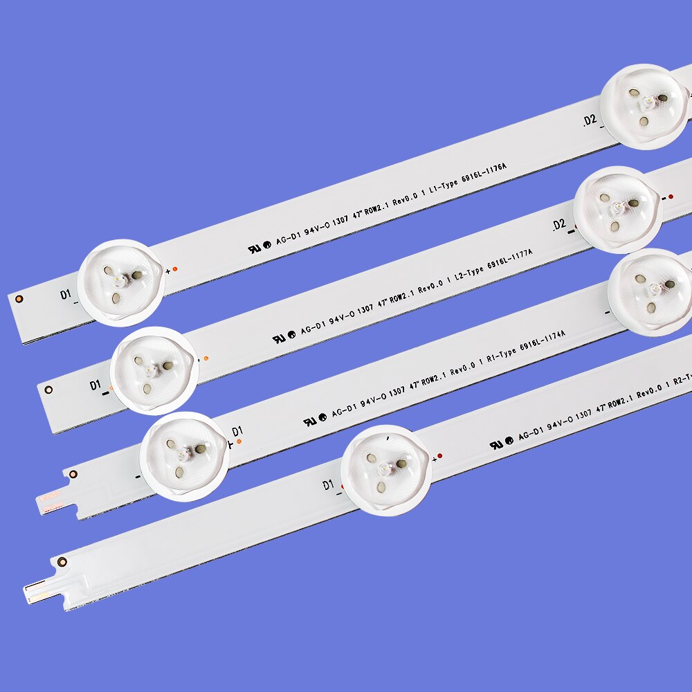 12 Pieces/set 47&quot; LG 47LN5400-CN 47LA620V LED strip 6916L-1174A 6916L-1175A 6916L-1176A 6916L-1177A,(3*R1,3*R2,3*L1,3*L2),