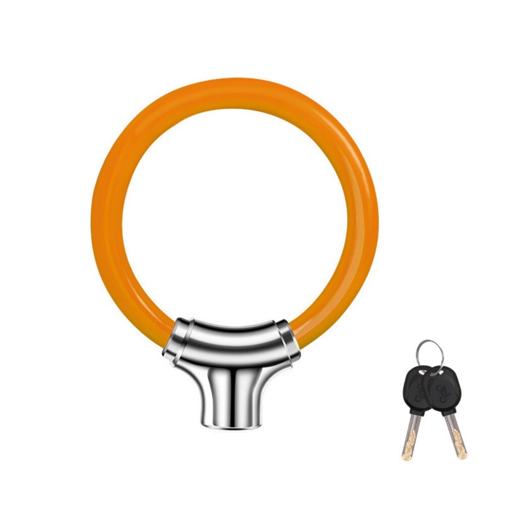 Lightweight Bicycle Lock Key Password Anti-theft Padlock MTB Road Bike Lock Motorcycle Lock Cycling Accessories: Orange