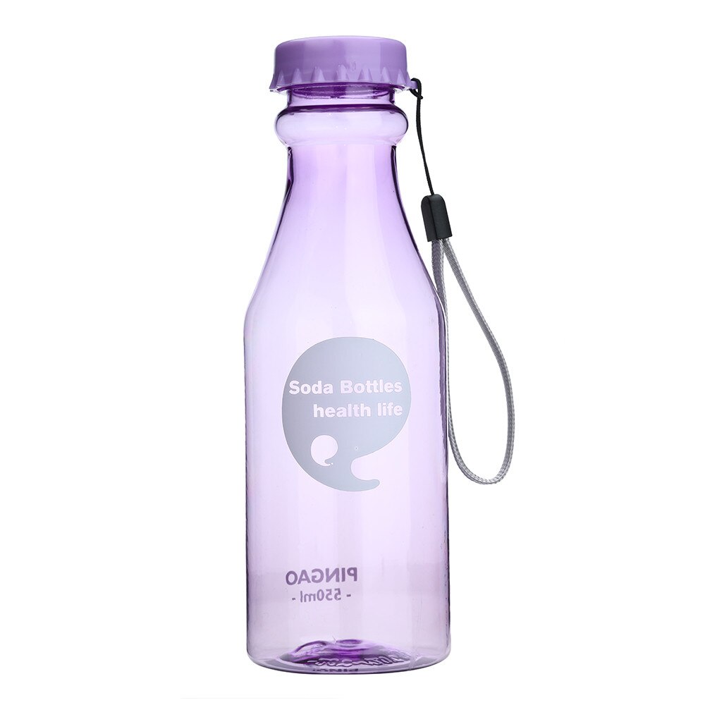 20% wasser flasche Unzerbrechlich draussen Sport Reise Tragbaren Leck-beweis Radfahren Camping Wasser 550ML Zubehör: Violett 