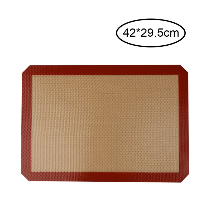 Heat Resistant Silicone Oven Baking Mat For Cookie Bread Biscuit Puff Perforated Silicone Non-stick Mat Kitchen Baking Tool: red / 42X29.5cm