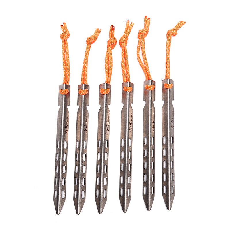 1 stuk titanium tentharing, titanium tentharing in v-vorm, titanium spike, winddicht, titanium tentnagels, accessoires voor kamperen in de buitenlucht