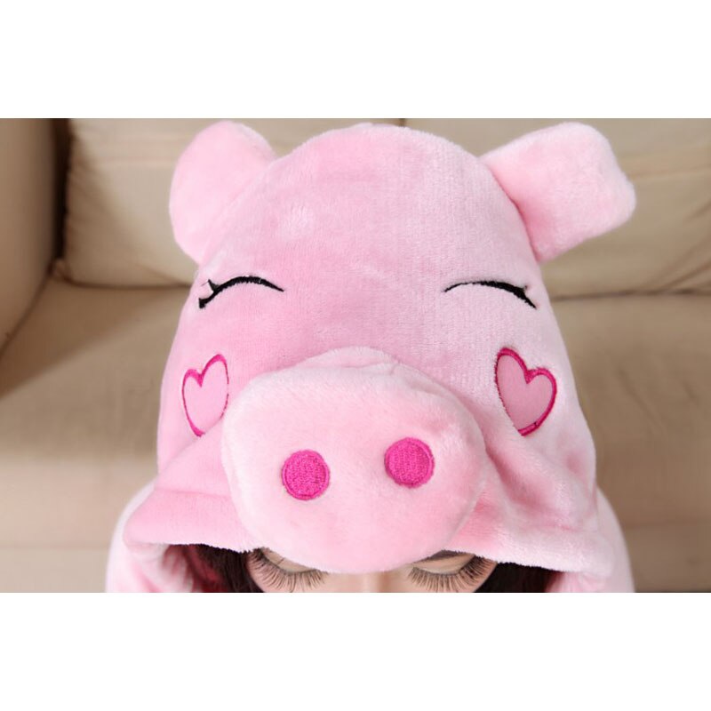 Kigurumi – pyjama pour femmes, , rose, cochon, flanelle, vêtements chauds, salopette douce, combinaisons Cosplay amusantes pour filles