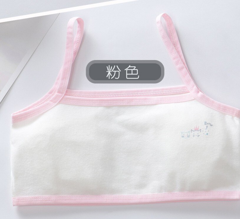 5 pièces filles sous-vêtements respirants coton soutien-gorge fronde avec des lettres pour enfants adolescent formation petit gilet 8-16Y: 4