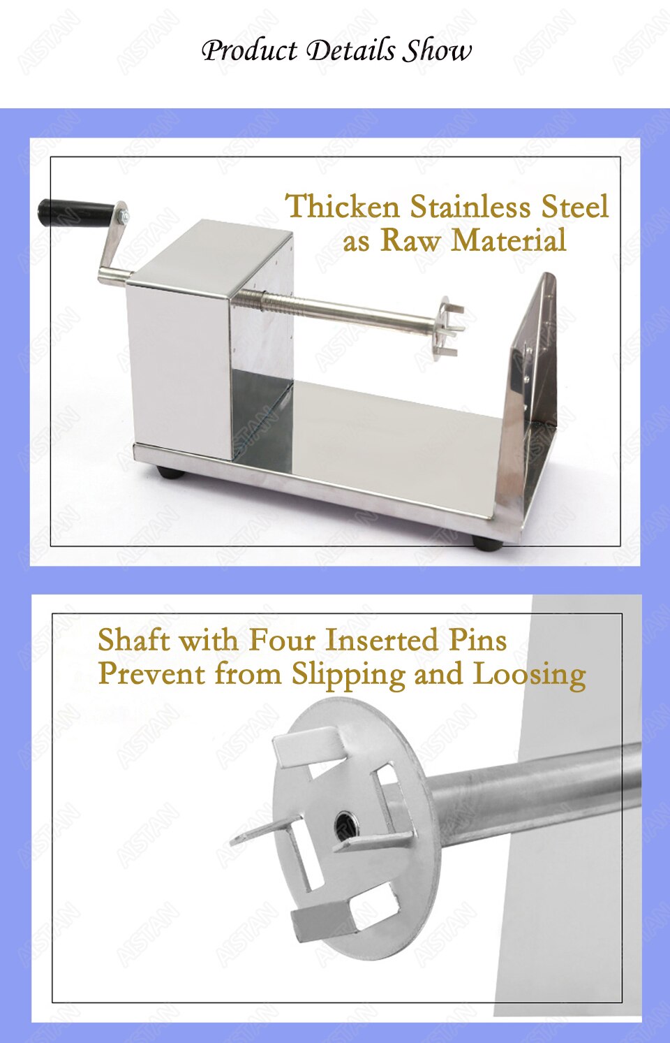 ST02 Stainless Steel Manual Spiral Potato Chips Cutter Machine