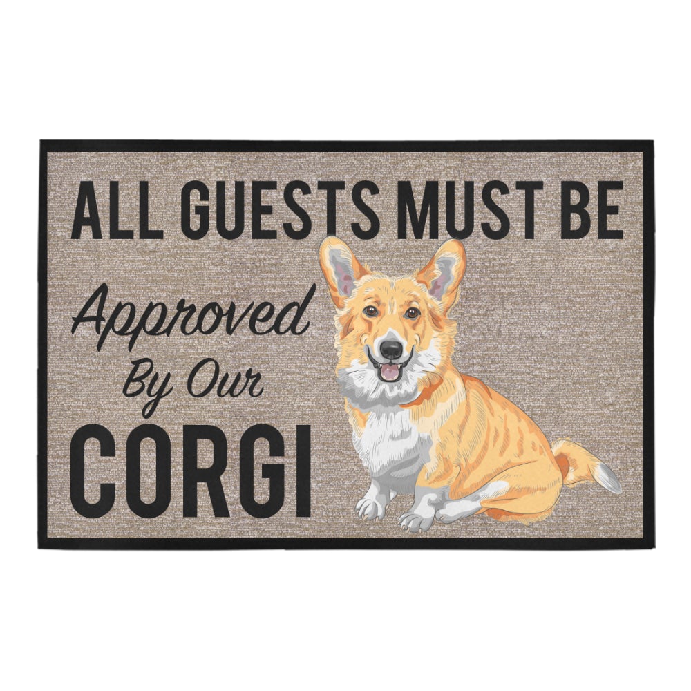 CLOOCL All Guests Must Be Approved By Our French Bulldog Doormat 3D Print Pet Dog Doormat Non Slip Floor Mat Decor: Doormat 1