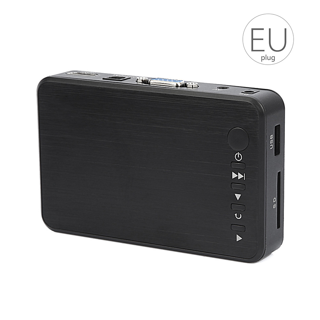 Mini full hd media multimediaspelare autoplay 1080p usb extern hdd mediaspelare för sd u disk hdmi vga av utgång för mkv rmvb: Eu-kontakt