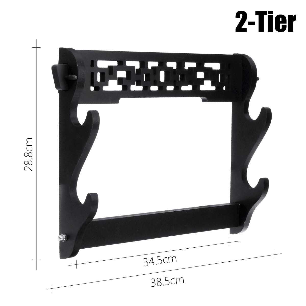 Soporte para colgar en la pared de 1/2/3/4/6 niveles, soporte para Katana y Samurai, para decoración del hogar, para pared: 2 Tier