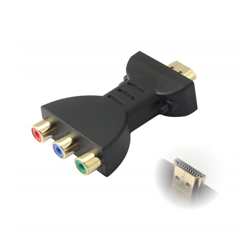 720P 1080P HDMI-3RCA Adapter Hdmi Male Naar 3 Rca Vrouwelijke Composiet Av Audio Component Video Converter Voor Hd tv Dvd Projector Lcd: Default Title