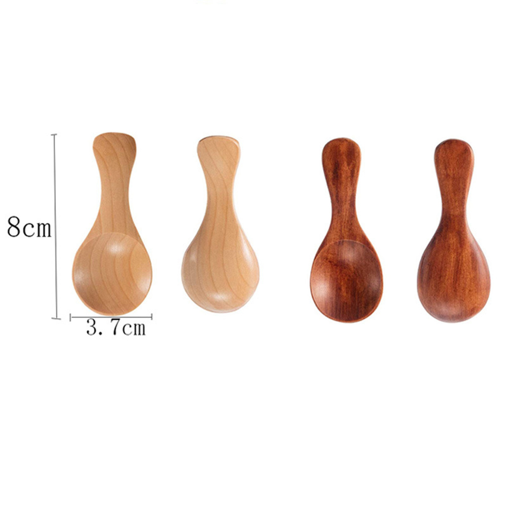 Cuchara pequeña de madera Natural para té, miel, café, condimentos, sal, azúcar, utensilios de cocina