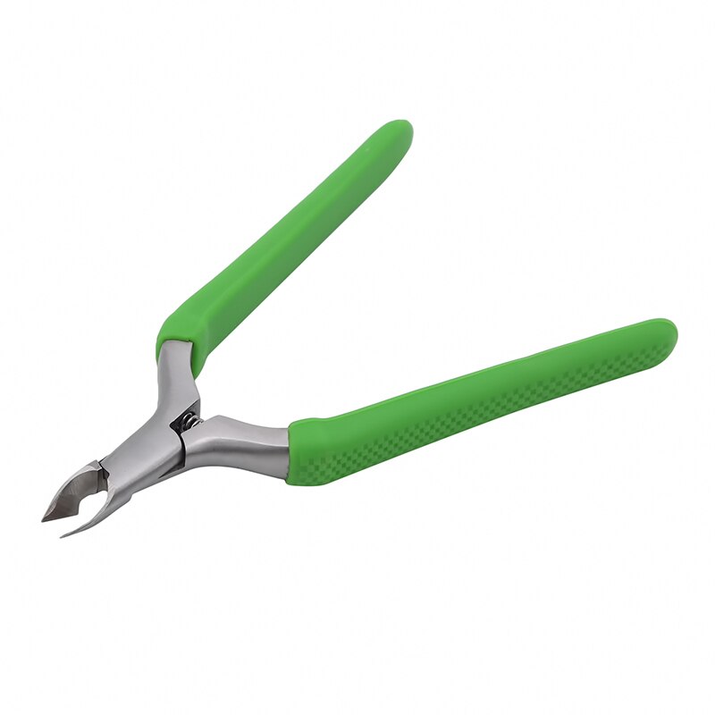 Stainless Steel Cuticle Nipper Cutter Nail Nail Tools Cuticle Remover 1Pcs Silicone Handle Cuticle Nippers For Manicure Pro: green