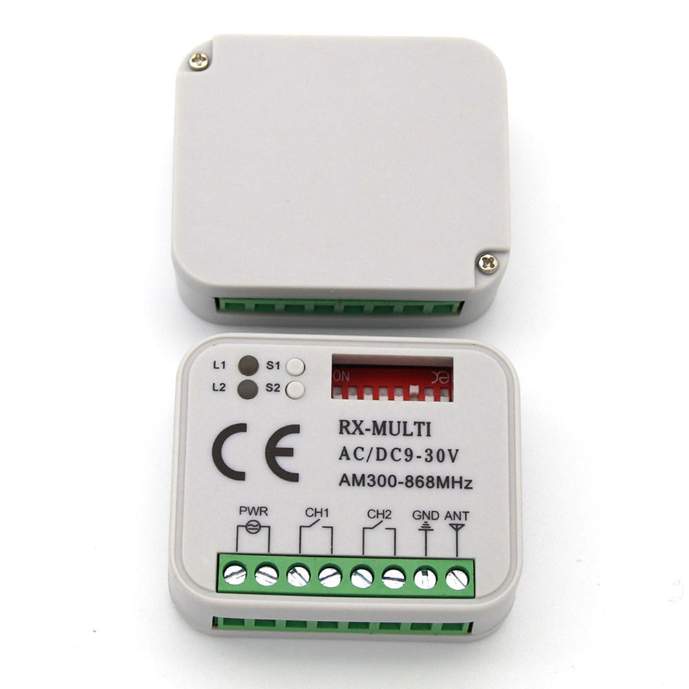 Garage Gate Remote Receiver 433 868MHz MULTI 300-900MHZ AC/DC 9-30V Receiver with Remote Control