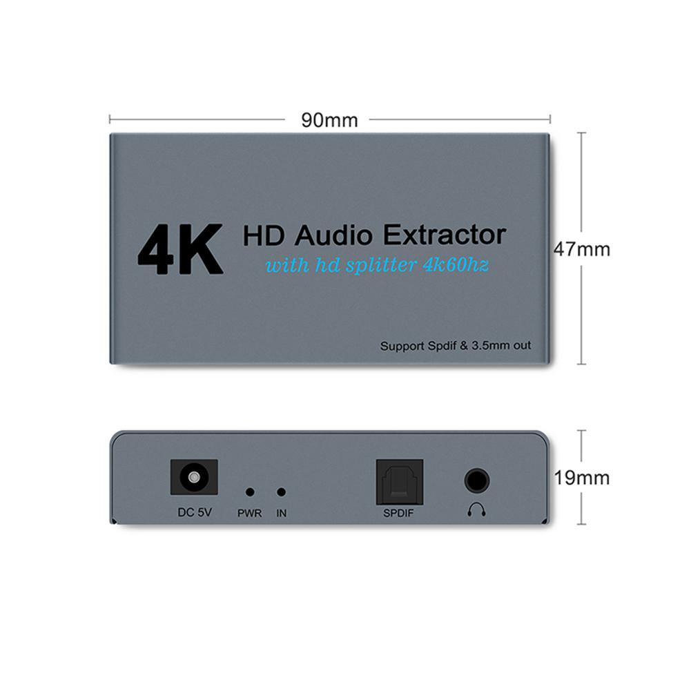 Audio Converter Hdmi Duurzaam Audio Splitter Uitgang Stereo Audio Extractor Adapter Voor Home Theater