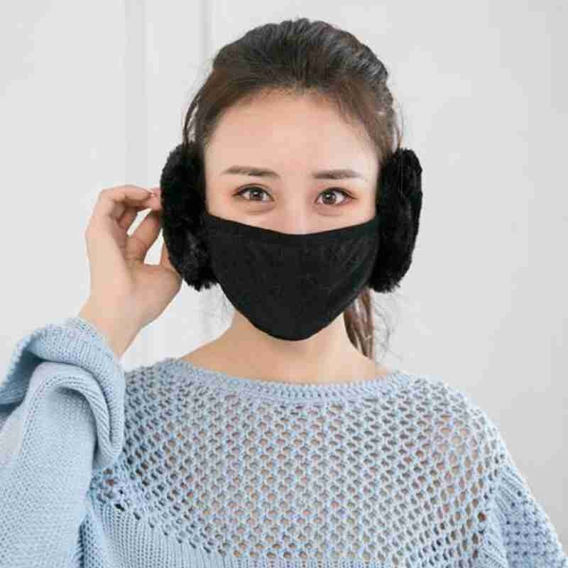 2 in 1 Ohr Wärmer Frauen Warme Kopfhörer Vlies Winter Frauen Ohrenschützer Maske draussen Reiten Zubehör unisex Ohr Wärmer Frauen