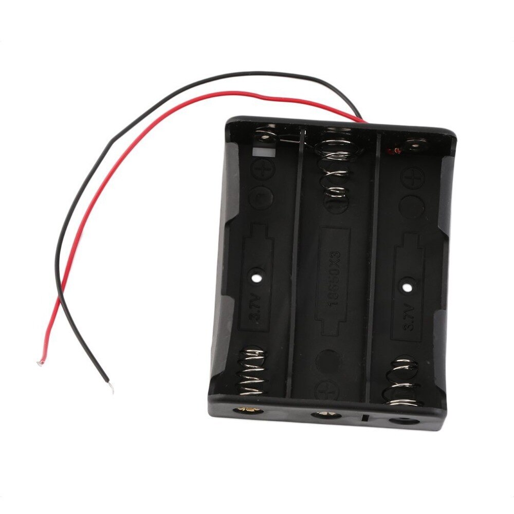 Black Plastic 1x 2x 3x 4x 18650 Battery Storage Box Case 1 2 3 4 Slot Way DIY Batteries Clip Holder Container With Wire Lead Pin