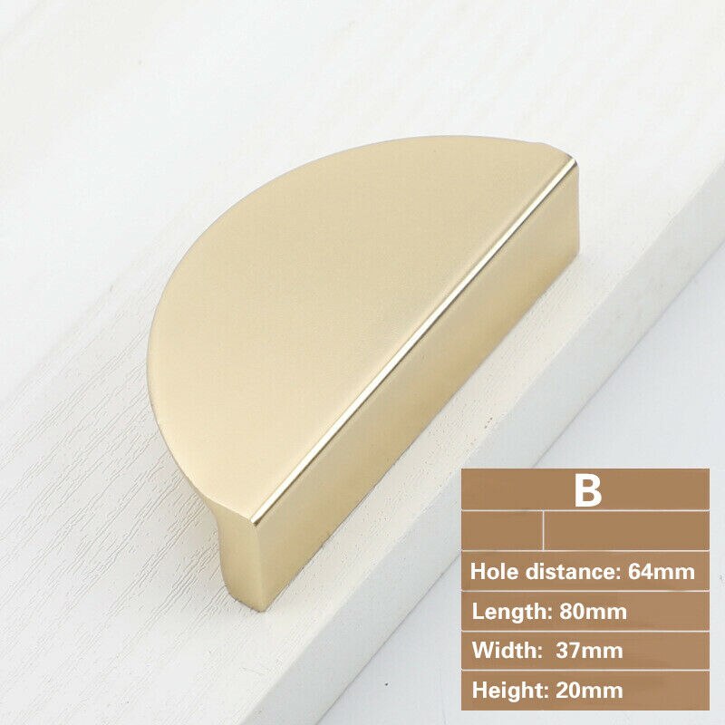 Semi Circle Cabinet Handles Door Pull Half Round Drawer Knob Cabinet Pulls Drawer Cupboard Kitchen Handle Hardware Accessories: Copper