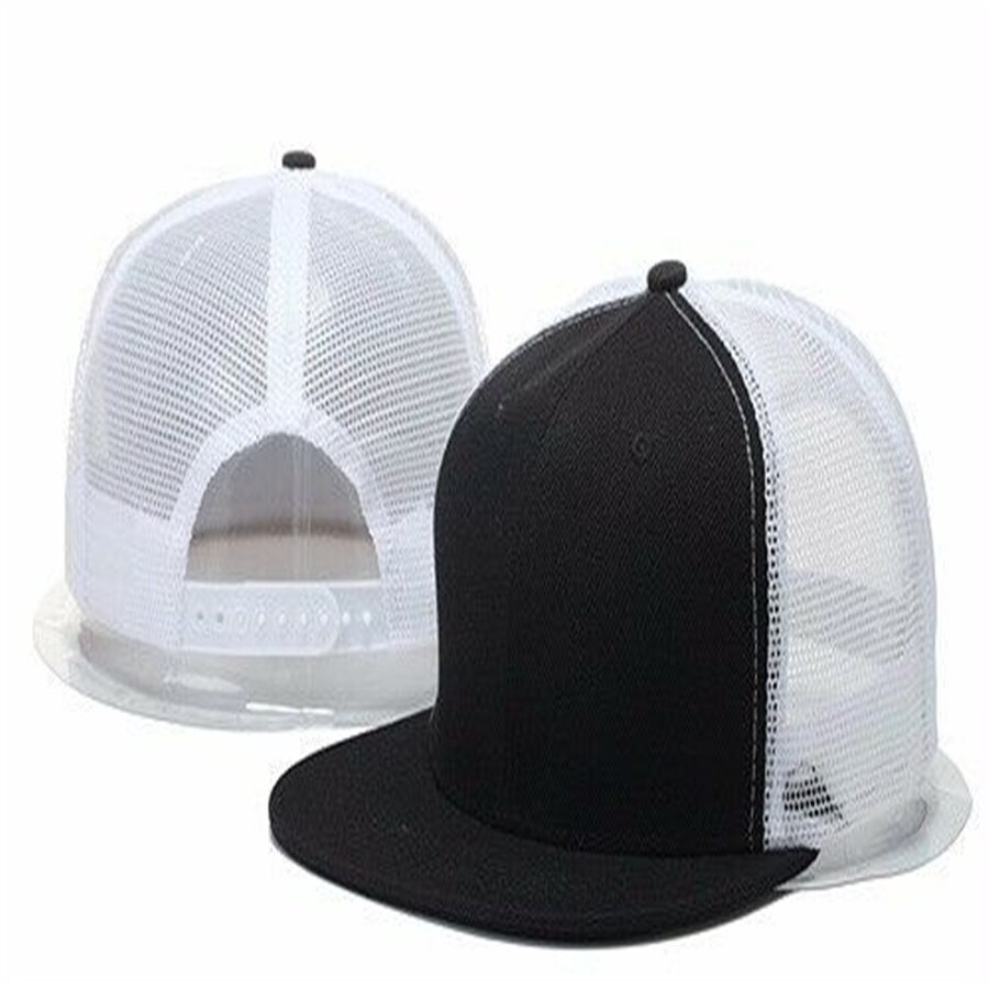 Plain Fitted Flat Bill Cap Baseball Basic Blank Solid Hat Sport Colors