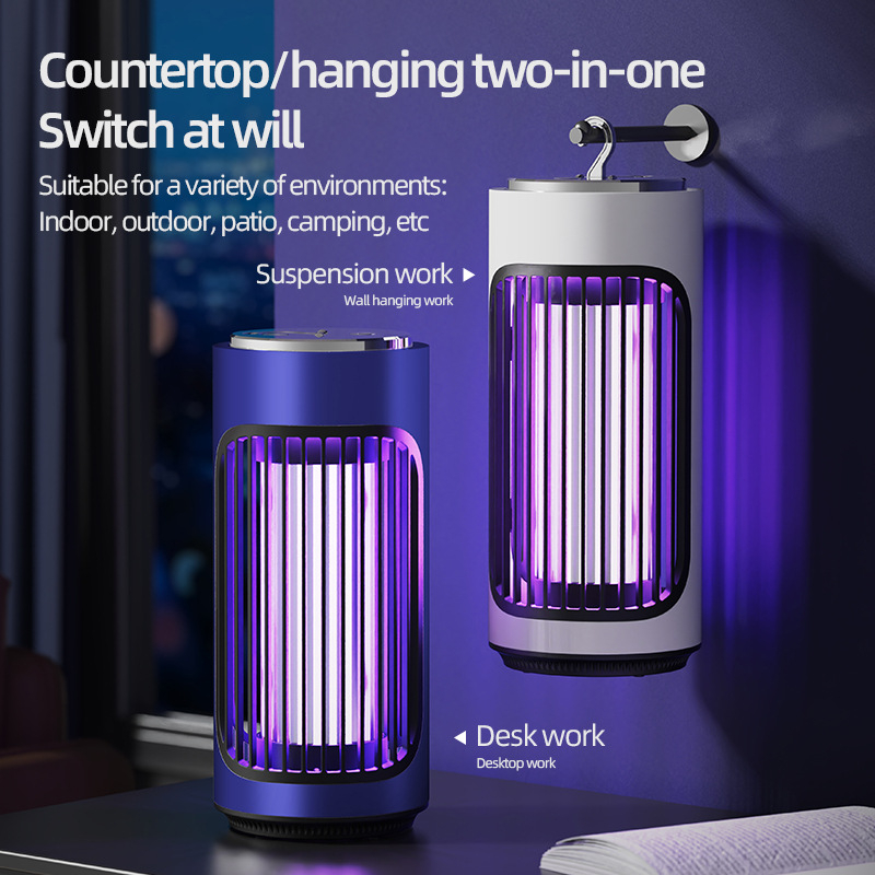 Xiaomi-Lámpara eléctrica antimosquitos, portátil, USB, carga rápida, lámpara antimosquitos para interiores, pared de escritorio, doble uso