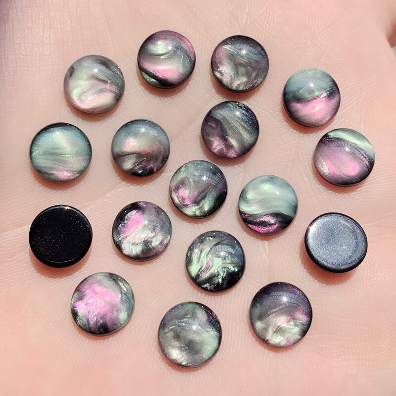 10mm & 10*14mm vatten & ovala & runda strass färgglada hartskristaller och stenpärlor platt baksida sömnadsknappar  w14: (runda 12mm)40 st
