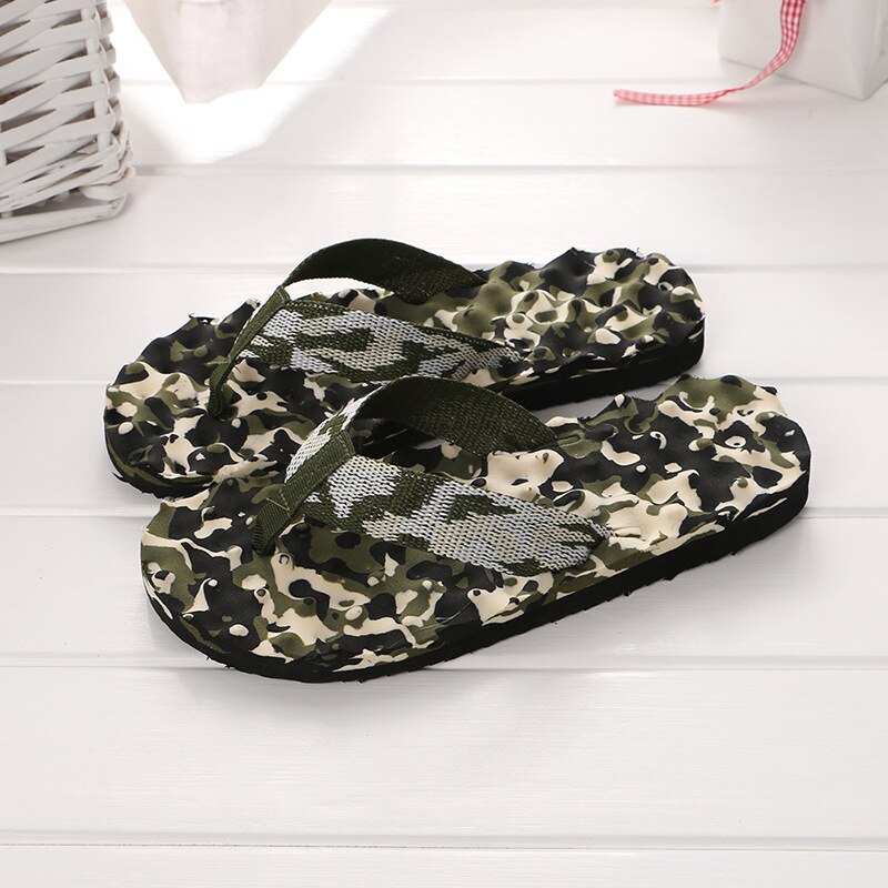 Marknadsföring sommar herr tofflor eva camouflage herr flip flops badrum halkfria skor utomhus strand tofflor storlek 40-45