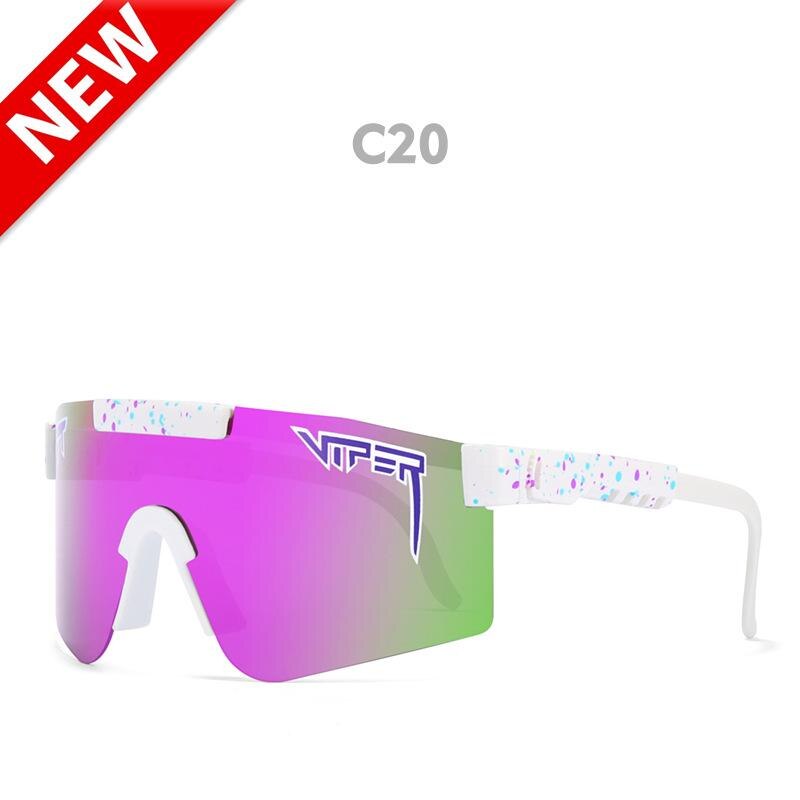 Pit viper Übergroßen Blau Gespiegelt Sonnenbrille Männer Sport polarisierte brillen einstellbare tr90 rahmen uv400 Schutz Frau Gläser: C20