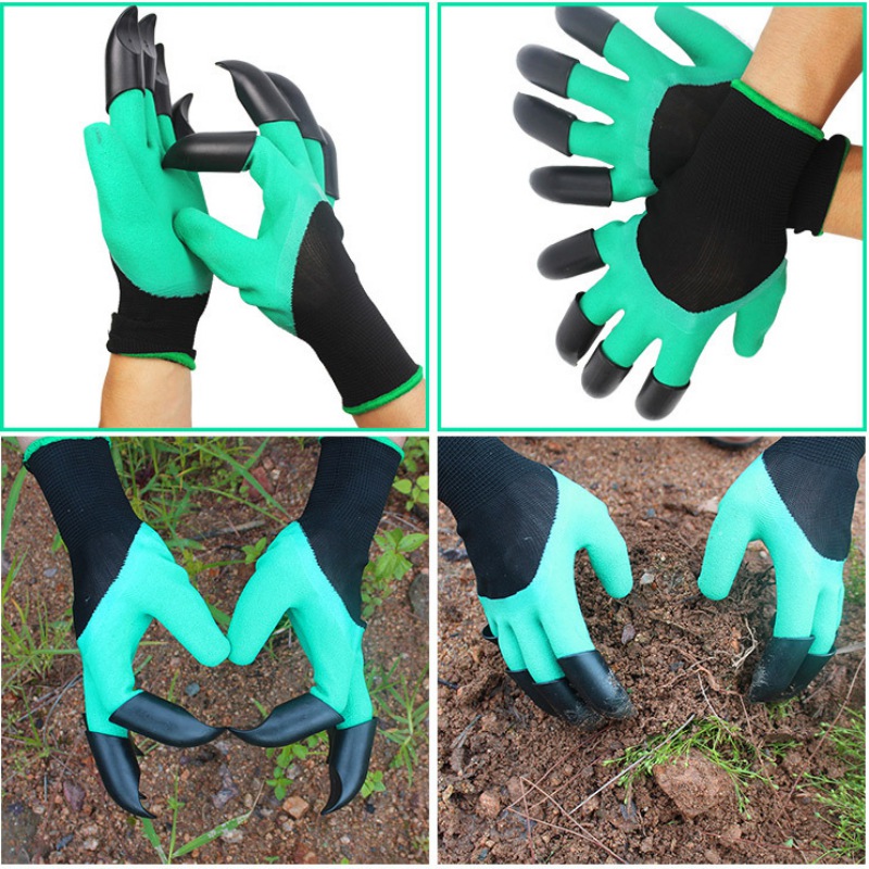Gants de jardin avec griffes sur équipement de protection | À Double main, outil de jardinage sans danger pour creuser et planter des griffes, à l'épreuve des épines