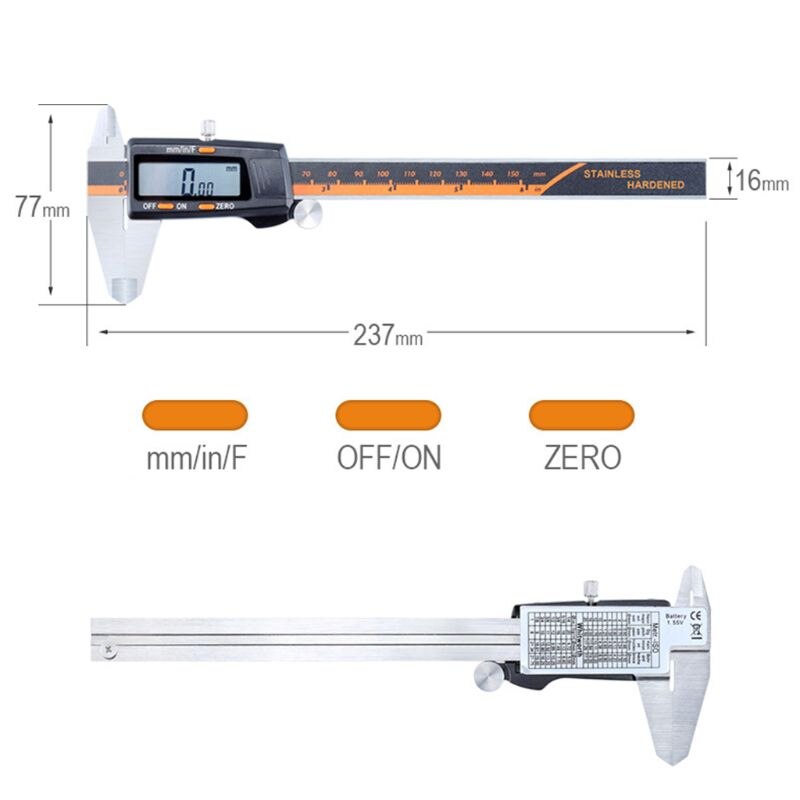 6-Inch 150mm digital calipers Stainless Steel Electronic Digital Vernier Caliper