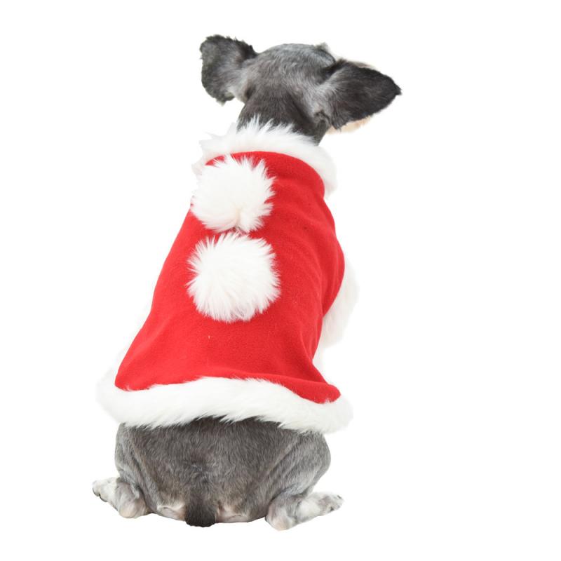 1PC déguisement de noël pour chien manteaux Poncho Cape avec chapeau hiver père noël Cape pour chats chien casquettes chien fournitures