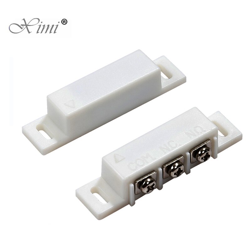 Interruptor Magnético de lengüeta NC sin Sensor de contacto de puerta combinado, interruptores de seguridad con cable