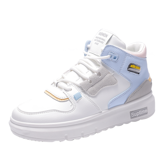 Women Platform Sneakers Korean PU Leather Trainers Womens Chunky Sneakers Tenis Female Spring Lace Up Casual Shoes: 02 / 40
