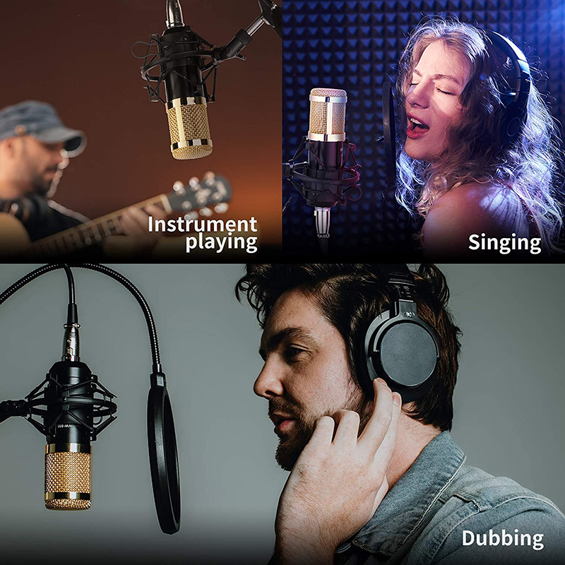 BM800 XlR Microfoon Gelede Arm V8 Live Geluidskaart Podcast BM 800 Condensor Professionele Studio Record Apparatuur Geluidskaart