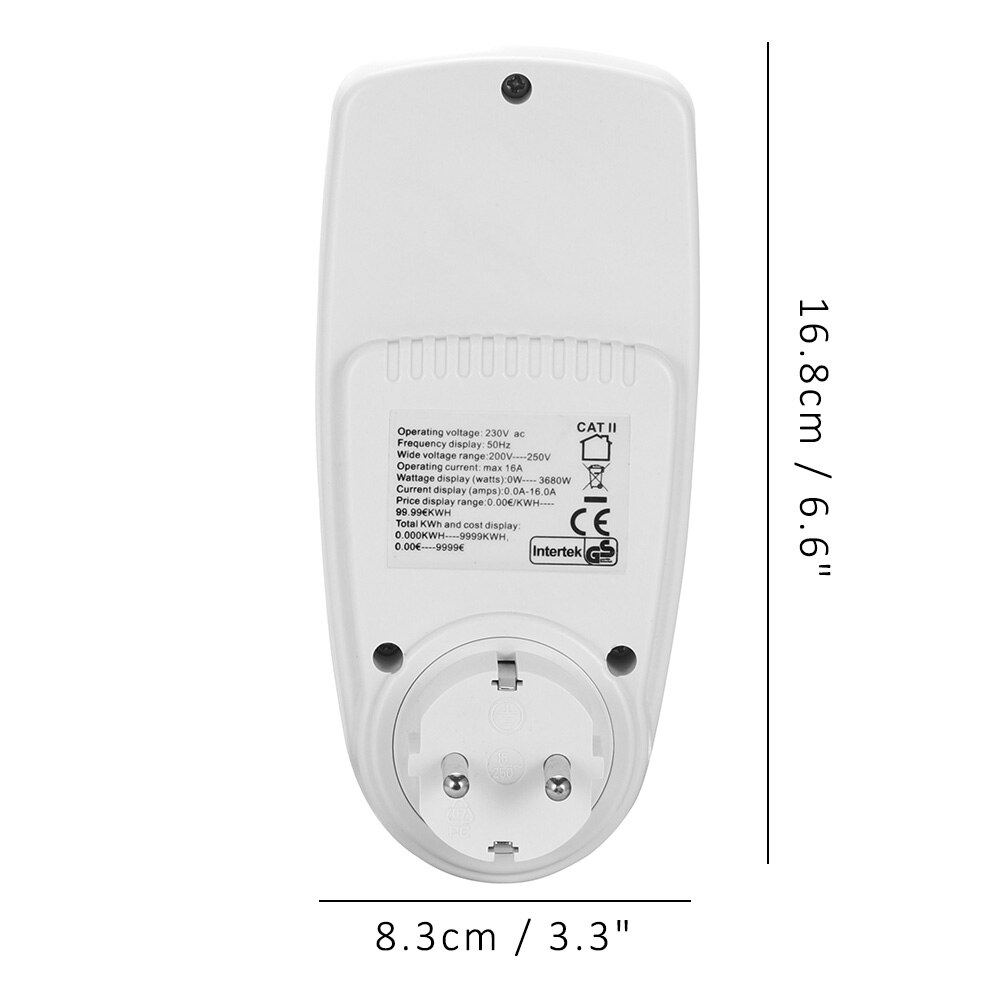 Digital Power Meter Socket Energy Electricity Monitor Socket Outlet Wattmeter KWH Watt Meter Electricity Analyzer Monitor