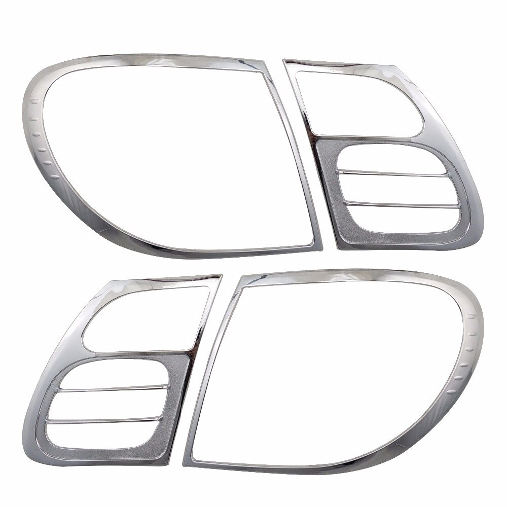 4PCS ABS Chrome TAIL LAMP COVER FOR SUNNY SENTRA 180 2002 Tail Light Cover Lamp Trim