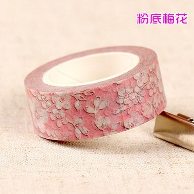 10 meter Verse Bloemen Washi Tape Decoratieve Plakband DIY Scrapbooking Sticker Label Afplakband: B