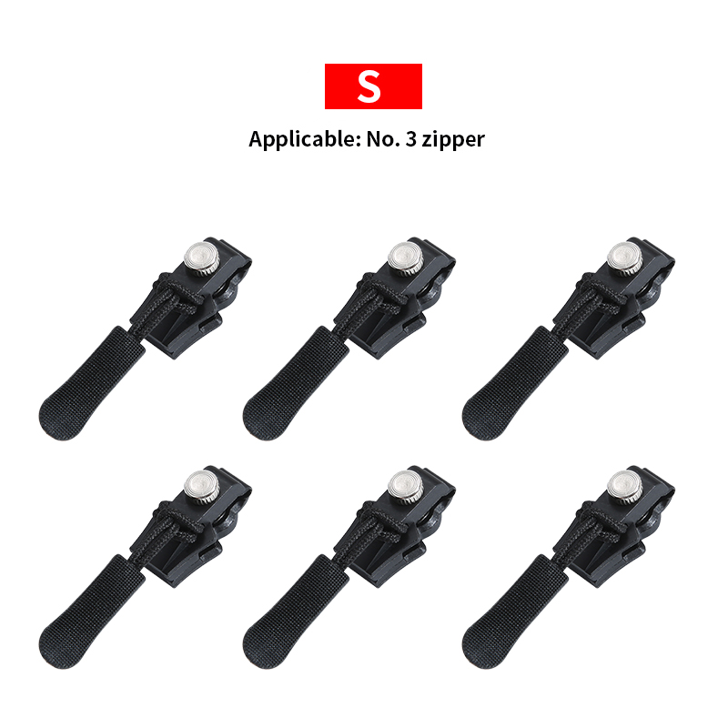 Universal Detachable Metal Zipper Slider Puller Detachable Instant Repair Kit DIY Replacement Lever Locks for Clothing Luggage: Black Nickel