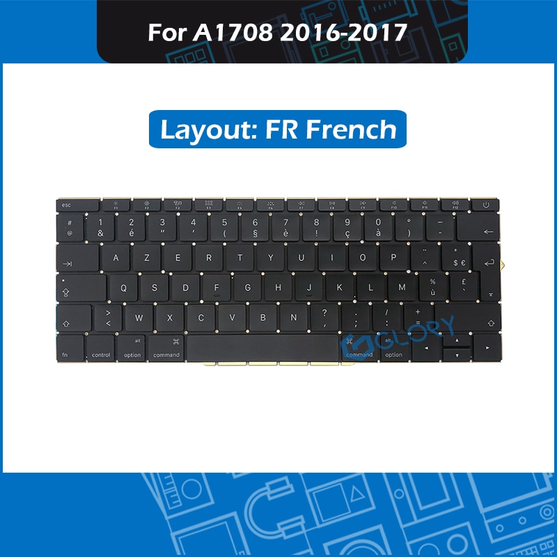 A1708 FR Frans Keyboard Voor Macbook Pro Retina 13 "A1708 toetsenbord Vervanging