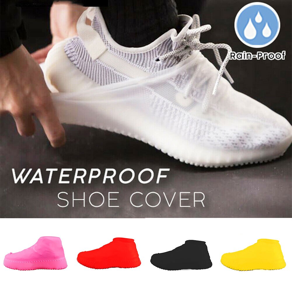 Waterdichte overschoenen voor fietsen, regen, herbruikbaar, siliconen, elastisch, antislip, bescherming voor buiten  hb88