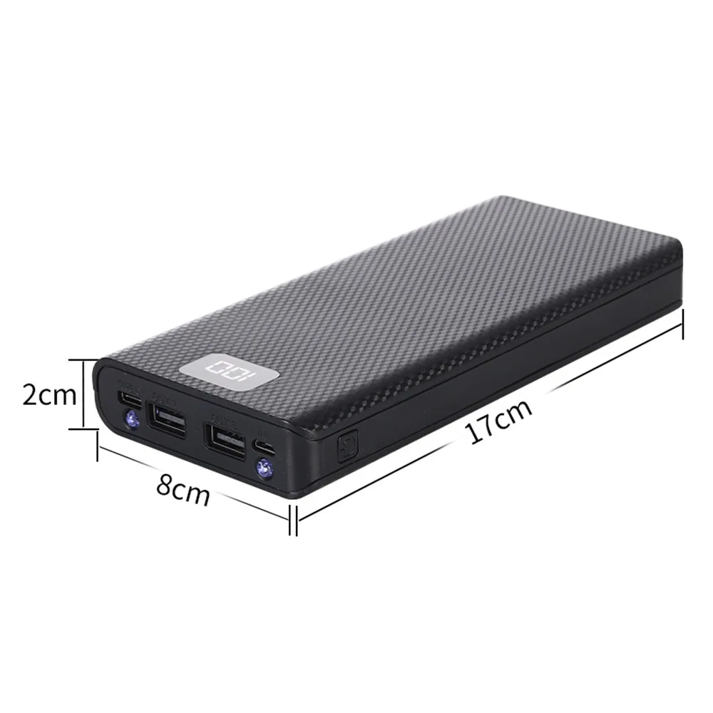 18650 Batterijhouder DIY Shell Dual USB Type C Charge Powerbank Case voor Smartphone 18650 Batterij Power Bank Case Opbergdoos