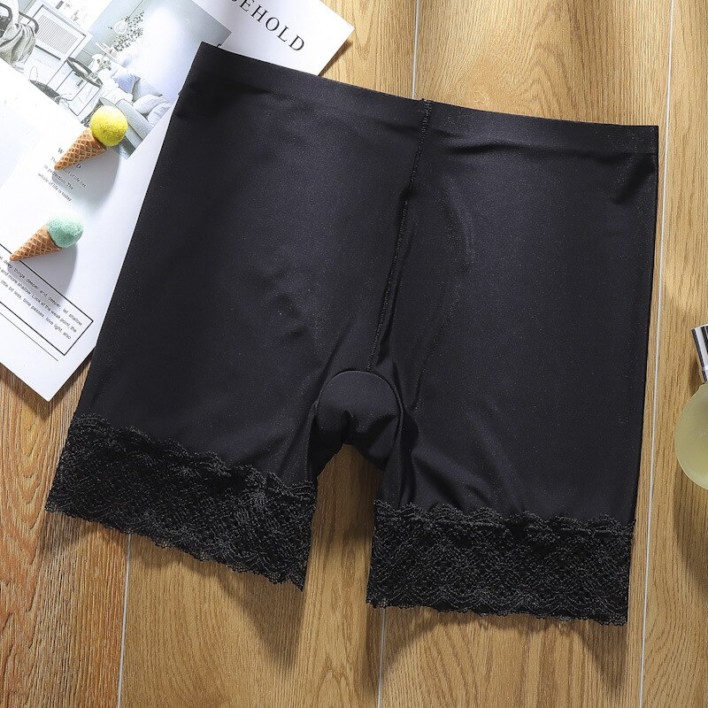 Linbaiway Women's Safety Shorts Summer Seamless Comfortable Breathable Soft Lace Safety Pants Shorts Female Lace Underwears: 02 / 52.5-67.5KG Weight