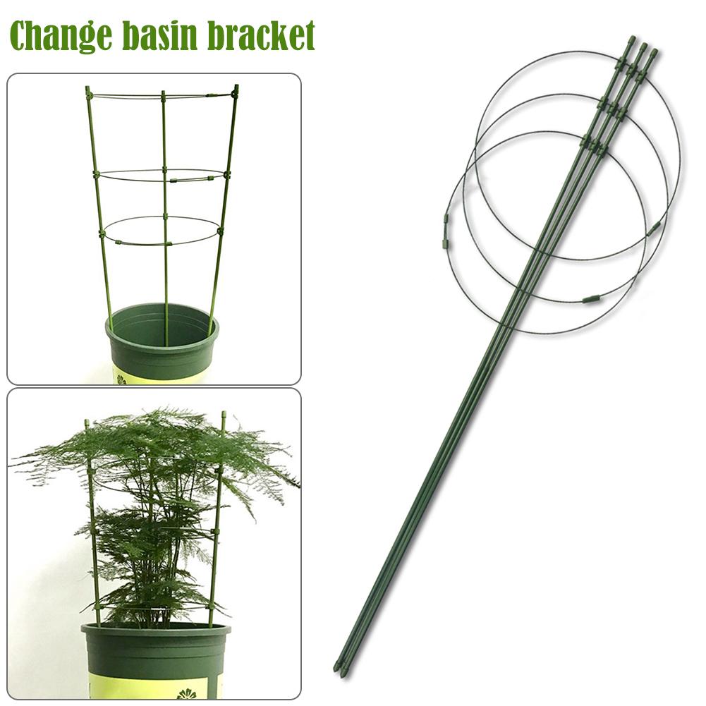 Holdbar klatreplante støtte bur hage espalier blomst tomat stativ med 3 ringer hagearbeid tomat bur klatrestativ