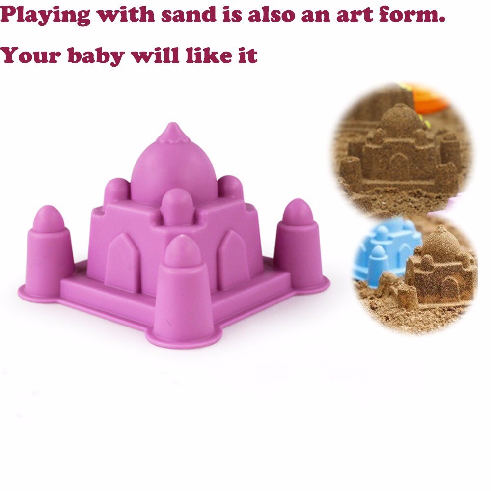 6Pcs Zand Sandbeach Kasteel Model Kids Strand Kasteel Water Gereedschap Speelgoed Zand Spel