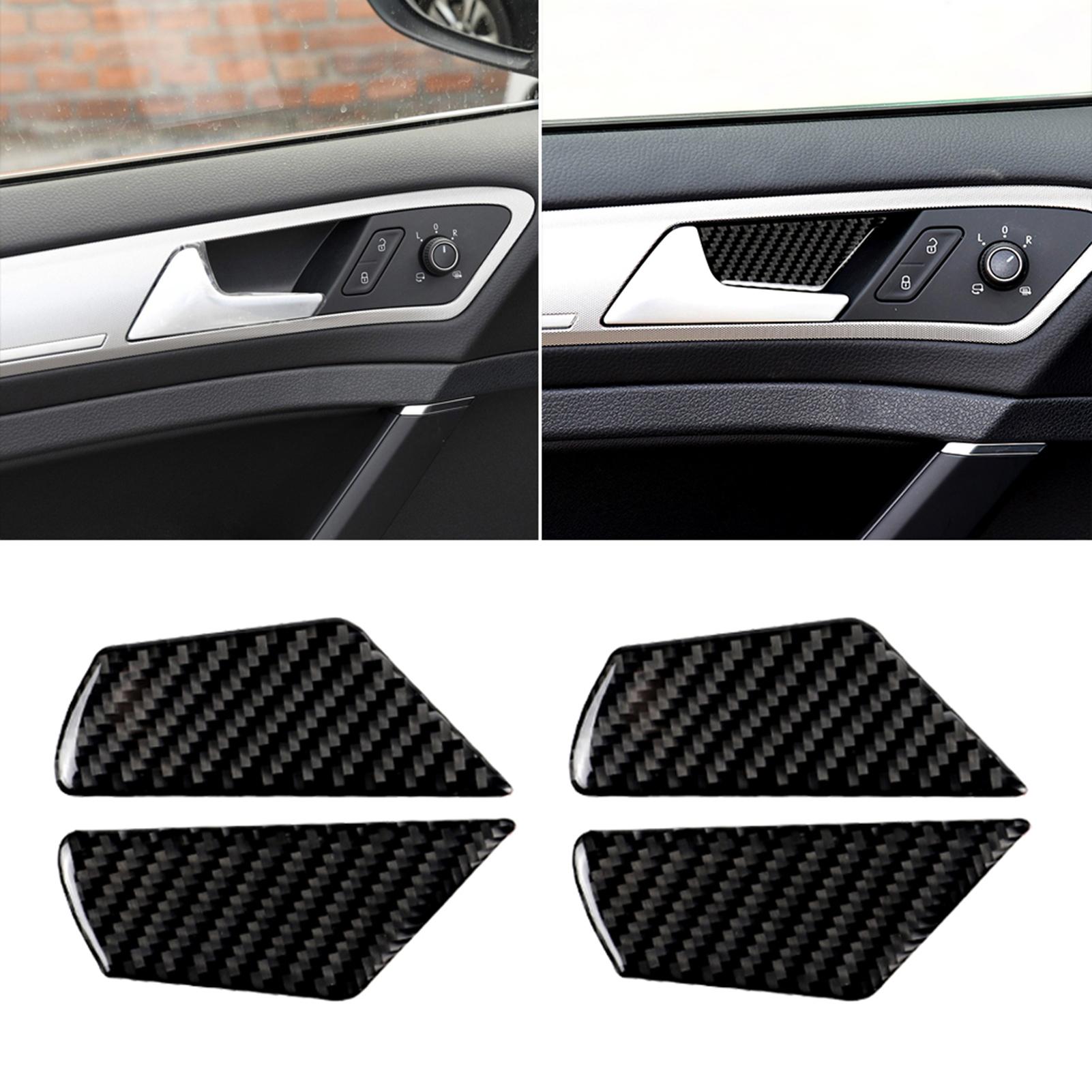 4 Stks/set Koolstofvezel Auto Binnendeur Kom Decoratie Stickers Voor Vw Golf 7