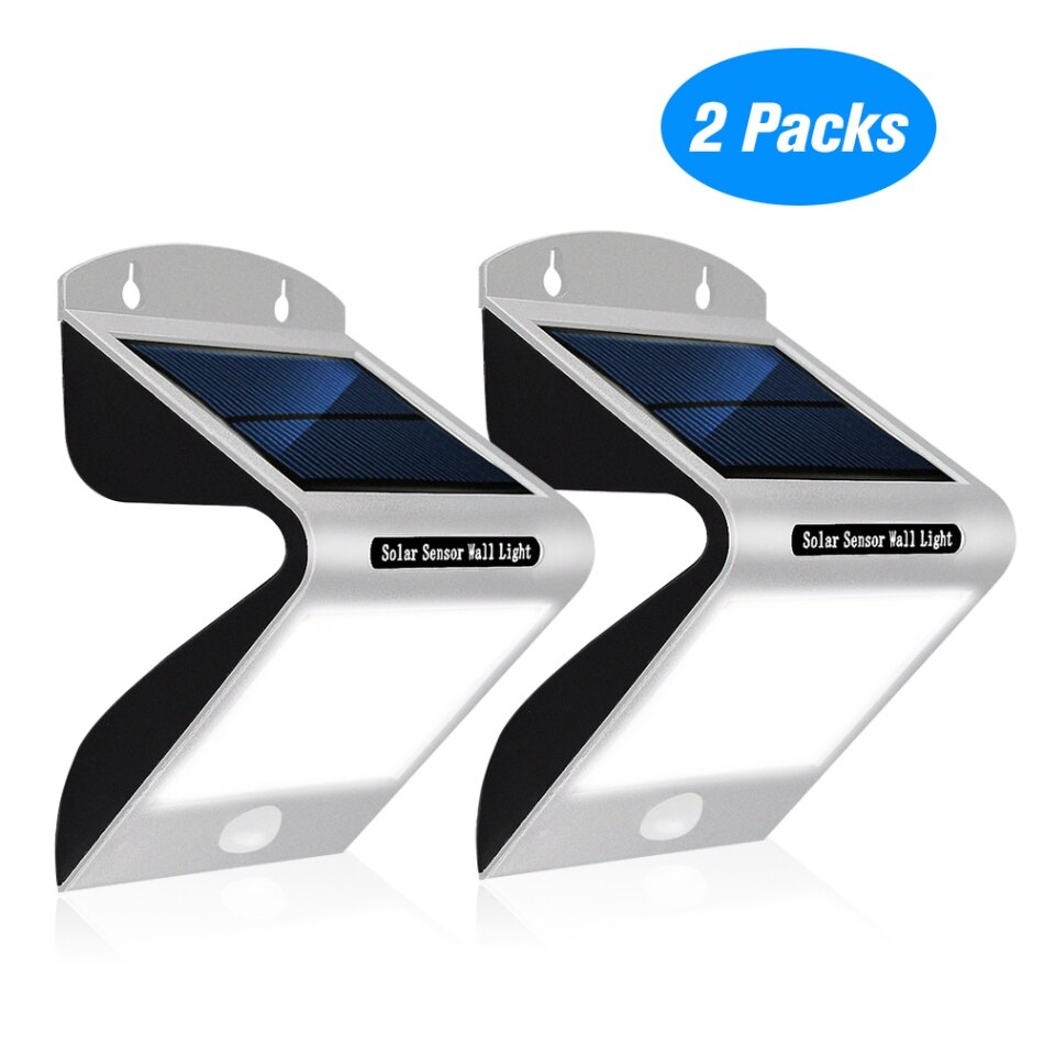 Solar Lights PIR Motion Sensor Wall Lights IP65 Waterproof Sensor Activated Auto On/Off Porch Lights Night: 2PCS