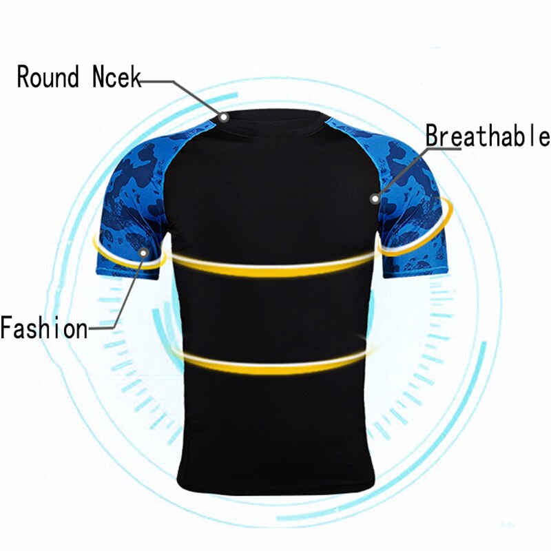 Fahion Men Running T Shirt Men O-neck T-shirt Bodybuilding Sport Shirts Tops Gym Men Tees