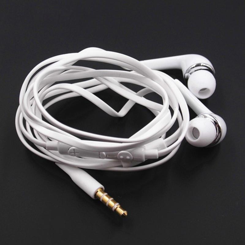 Auriculares universales con cable de 3,5mm, cascos estéreo de silicona con micrófono para teléfono inteligente Samsung S4 y Android, color blanco y negro