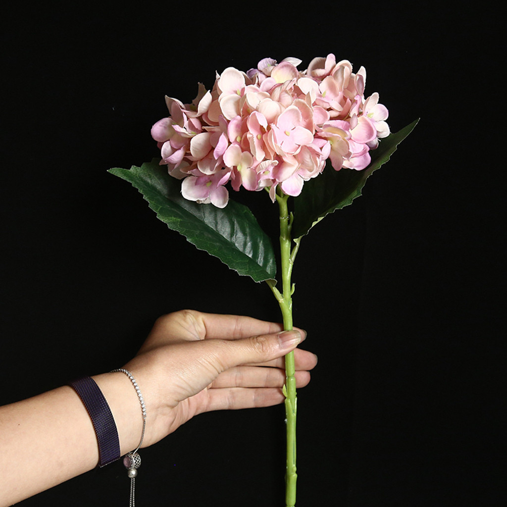 46cm Silk Artificial Flowers Hydrangea Wedding Decoration White Artificial Flowers Spring Hydrangea Wedding Flowers Decoration: L