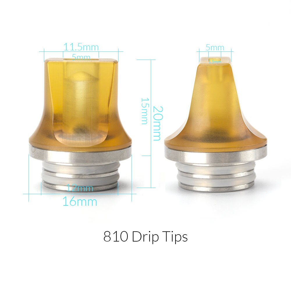 1 pz YUHETEC 810 Drip Tip per atomizzatore RDA bocchino per dissipazione del calore per TFV8 TFV12 Kennedy Goon RDA Vape accessori