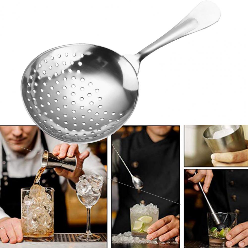 Cucchiaio da Cocktail in acciaio inossidabile con filtro Julep cucchiaio da Cocktail multifunzionale antiscivolo semplice e sicuro facile da usare
